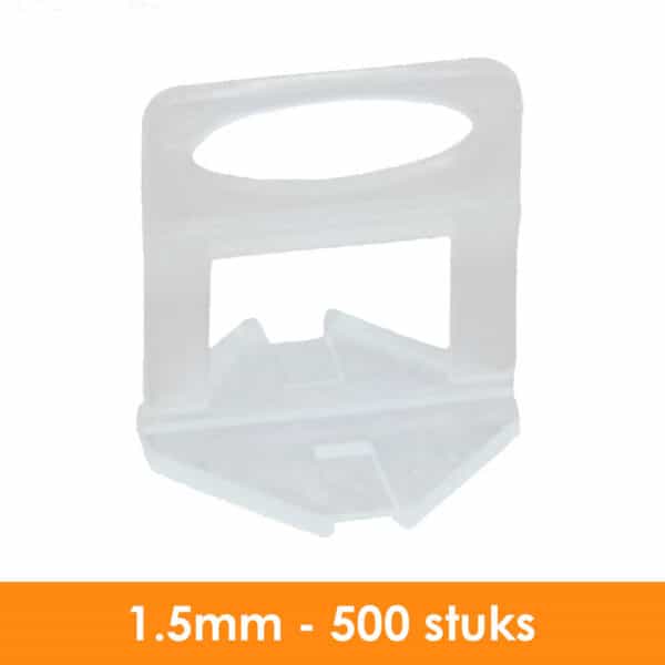 1.5mm - Tegel Levelling Clips - 500 stuks