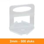2mm - Tegel Levelling Clips - 500 stuks