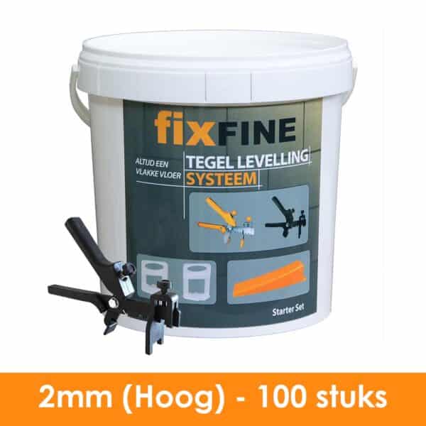 2mm - Tegel Levelling Starter Set (Hoge Clips) - 100 stuks